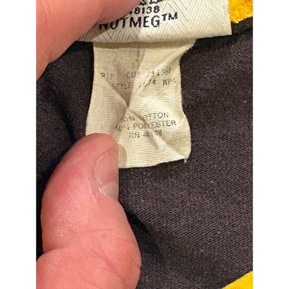 Vintage 90s Nutmeg Mills Boston Bruins Cam Neely #8 NHL Long Sleeve Shirt Large - Picture 9 of 9